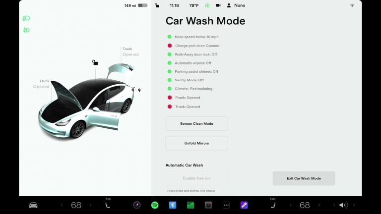 How to Put Tesla in Car Wash Mode