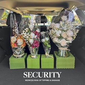 Transporting flowers safely in a car