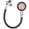 Longacre 0-60 PSI analog tire pressure gauge with flex hose and chucks