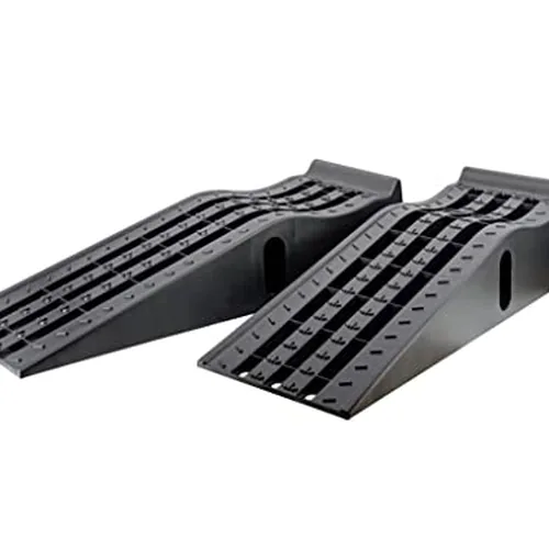 MaxxHaul 50515 6 inch lift car ramps, black, on white background