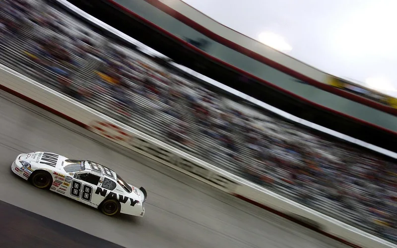 NASCAR stock car racing on an oval track, similar to the No. 24 Chevrolet Jeff Gordon drove NASCAR stock car racing on an oval track, similar to the No. 24 Chevrolet Jeff Gordon drove