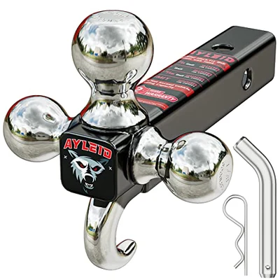 Ayleid Trailer Hitch Tri-Ball Mount with Hook & Pin Balls ...