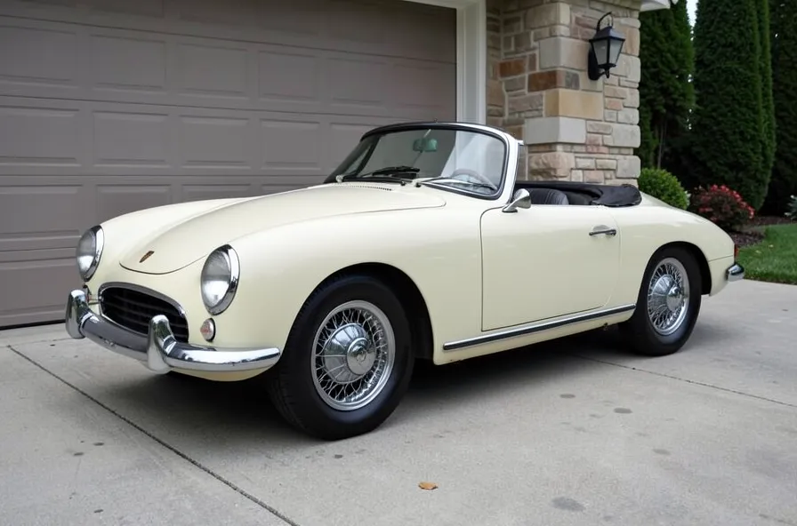 A restored vintage Porsche 356 Speedster, similar to the rare 1958 model in Seinfeld's collection