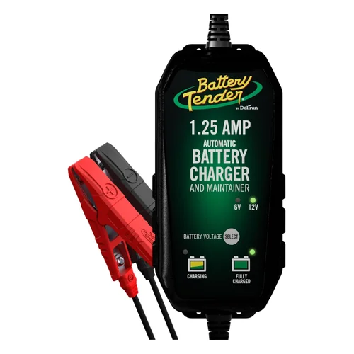 Battery Tender Plus 12V 1.25 AMP Battery Charger and Maintainer: Fully Selectable 6V or 12V Battery Charger and Maintain