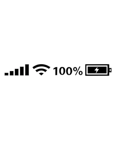 Signal WiFi Full Battery Sign Funny Sticker for Car, Car Window Stickers Unique Vehicle Decals Styling Decorative Auto Rear Window Decal Electric Car Mirror Home Decoration