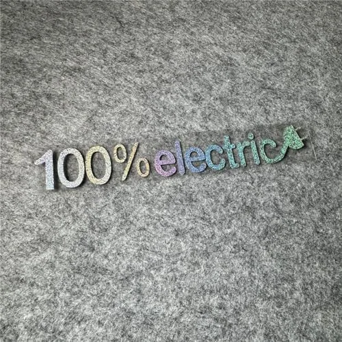 Car Stickers Vinyl 100% Electric Energy Saving Vehicles Decal for Auto Window Tail Body Decoration Applique 180x25mm Star Laser