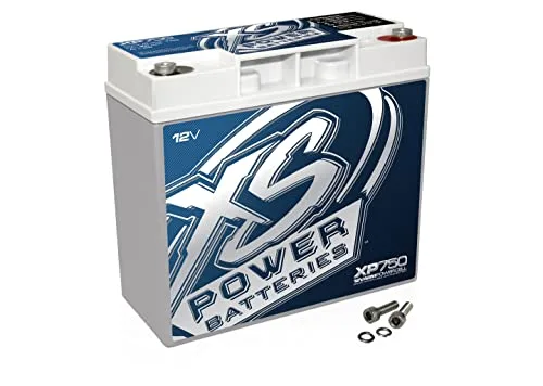 XS Power XP750 750 Amp AGM Secondary Battery with M6 Terminal Hardware - 12 Volt 22Ah 750 Max Amp Deep Cycle AGM Powercell for Car Audio Stereo Systems - 14.5 lbs, Maintenance Free, Sealed Design