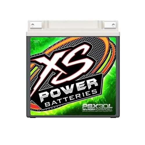 XS Power PSX30L 2,000 Amp AGM Battery with M6 Terminal Hardware - 12 Volt 32Ah 500CA Deep Cycle AGM Powersports Powercell for UTV, Motorcycle, Snowmobile - 21 lbs, Maintenance Free, Sealed Design