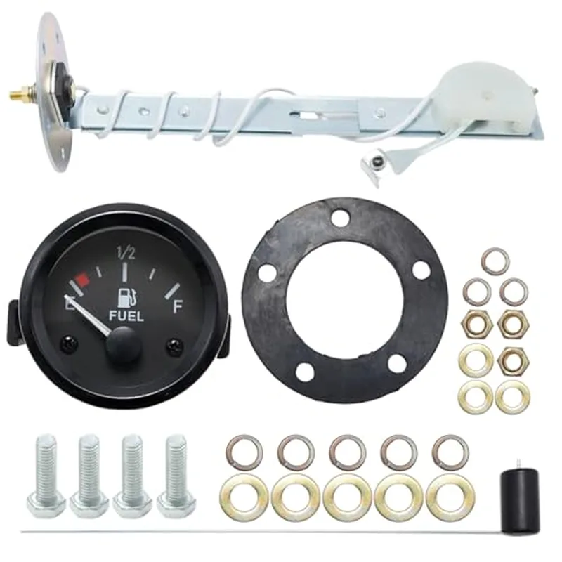 2-inch 52mm fuel level gauge kit with sensor and mounting bracket for cars and SUVs