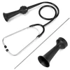 Black mechanics stethoscope with a handle, two probes and chest piece