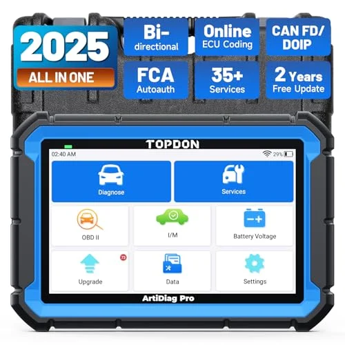 TOPDON ArtiDiag Pro bidirectional OBD2 scan tool with key programming