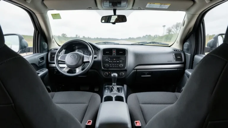 Toyota Tacoma front cab interior with seat covers fitted over both bucket seats