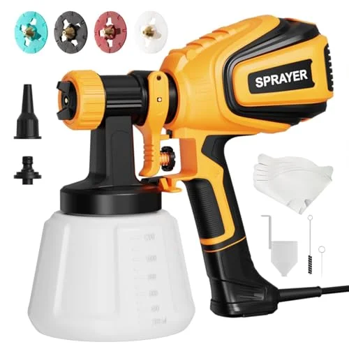 VONFORN 700W HVLP electric paint sprayer with nozzles
