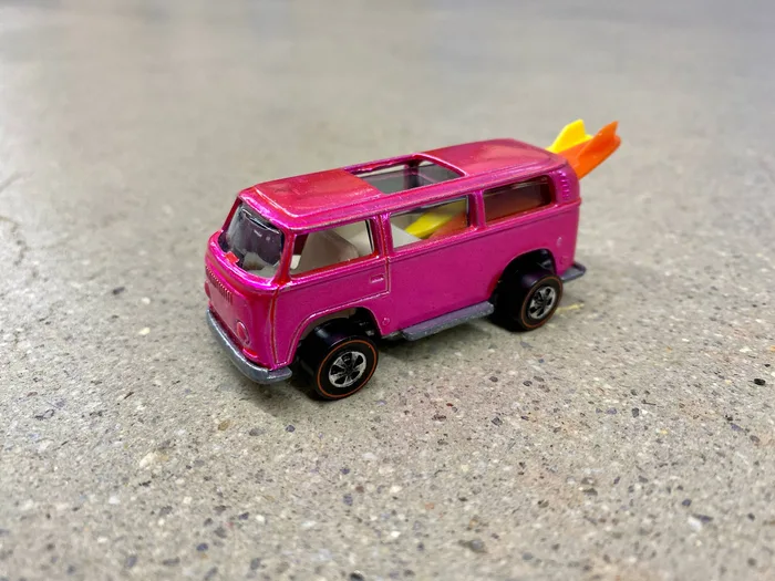 The 1969 pink rear-loading Volkswagen Beach Bomb, the rarest Hot Wheels car ever made
