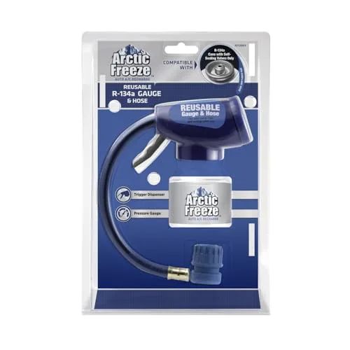 A/C Pro Arctic Freeze reusable R-134a gauge and hose recharge kit