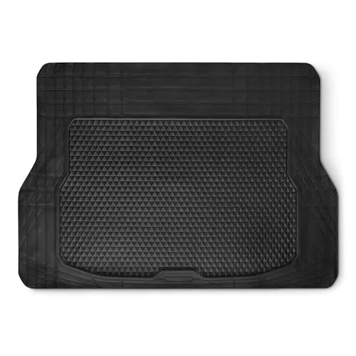 Amazon Basics trimmable rubber cargo liner mat for protecting a car trunk floor