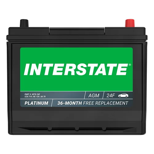 Interstate Batteries Car Battery 12V 70Ah 710CCA Group 24F AGM