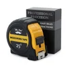 Yellow and black retractable 25 ft tape measure