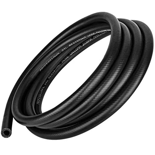 3/8 inch NBR rubber push-lock fuel line hose rated to 300 PSI, coiled