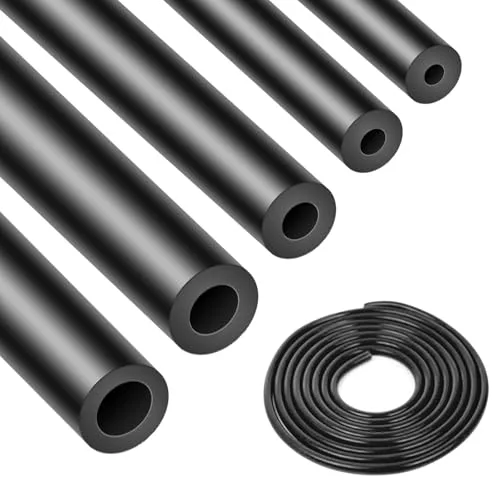 Shineyoo silicone vacuum tubing hose kit with five inner diameters, coiled black hose