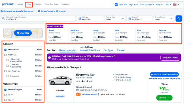 Comparing Priceline to Other Options