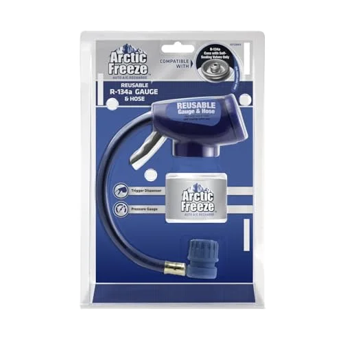 A/C Pro Arctic Freeze reusable R-134a gauge and hose recharge kit package