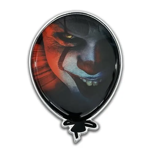Elektroplate Officially Licensed IT Movie Pennywise Clown with Balloon All Metal Emblem for Cars, Trucks, and All Auto | Universal Fit at 2.45” x 3.45” | Weatherproof