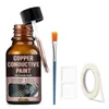 WANJAO copper conductive paint bottle with brush and masking tape for rear defroster repair