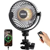 XOOL 12000mAh rechargeable clip car fan with LED light and remote