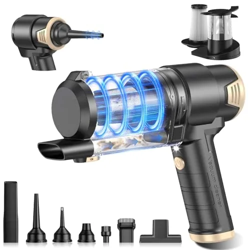 KMM Handheld Car Vacuum Cleaner, 16000PA Hand Held Vacuum and Air Duster
