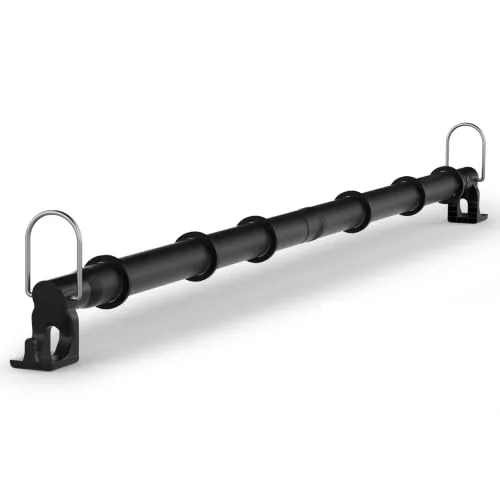 Qufiona telescoping car clothes hanger bar with wire hooks on each end, 30 to 64 inches