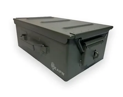 Reapr steel locking ammo can with padlock hasp