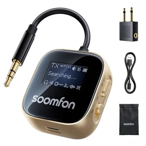 SOOMFON aptX-LL Bluetooth 5.3 low-latency transmitter receiver for car audio