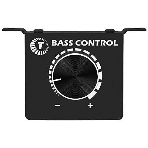 Taramps Universal Bass Knob car bass controller with a rotating dial and plus/minus markings for adjusting amplifier bass level via RCA cable