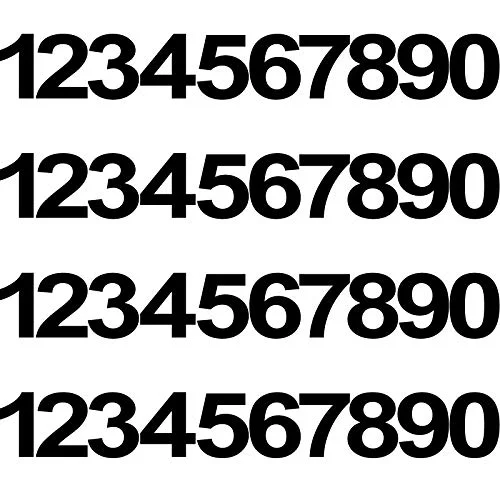 Zonon 40-piece vinyl mailbox number decal sheets in black, numbers 0 through 9