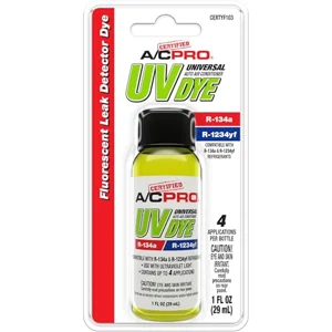A/C Pro UV dye leak detector for finding car AC refrigerant leaks