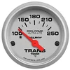 Auto Meter 4357 Ultra-Lite electric transmission temperature gauge, silver dial reading 100 to 250 F