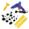 Bridge puller dent removal kit with hot glue gun, pulling tabs and glue sticks