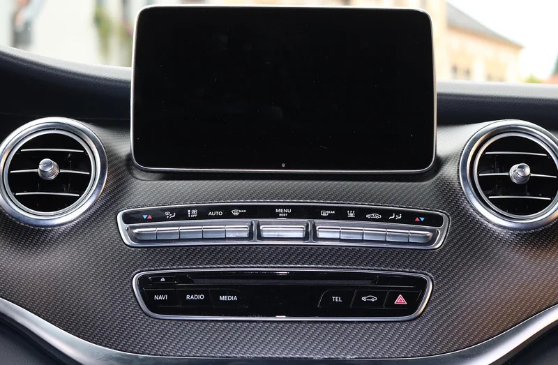 Car infotainment touchscreen and center console controls