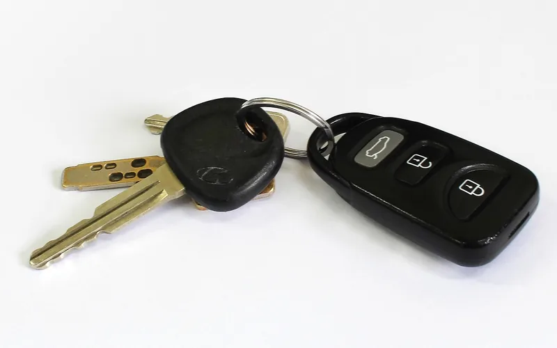 Car key fob remote used to lock and unlock a vehicle