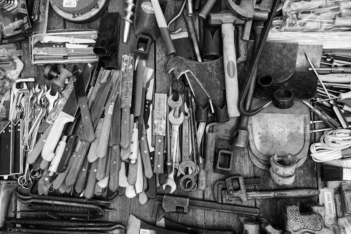 Basic hand tools used for a manual hood latch release