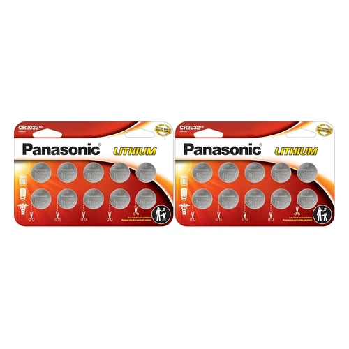 Amazon.com: Panasonic CR2032 3.0 Volt Long Lasting Lithium Coin Cell Batteries in Child Resistant,Standards Based Packag