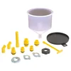 Lisle 24680 spill-free funnel with lid, adapters and extension parts