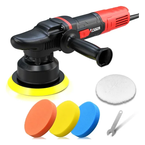 AOBEN Car Buffer Polisher,6 inch Dual Action Polisher,Random Buffer Polisher kit with 6 Variable Speed 1000-4500rpm,Deta