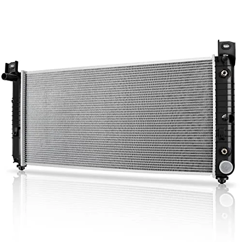 DWVO 34 Inch Core Radiator compatible with Chevy Silverado, Suburban, Tahoe, Cadillac Avalanche, Escalade, GMC Yukon, Sierra, and Hummer H2 4.3L-6.2L engines, model DWRD1004