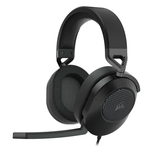 Corsair HS65 Surround Wired 3.5mm PC PS5 Xbox Switch Gaming Headset – Black | Clear Microphone, Dolby 7.1 Surround Sound