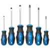 Magnetic tip flathead and phillips screwdriver set