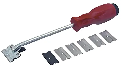 Lisle 52000 razor blade scraper tool with red handle for car glass