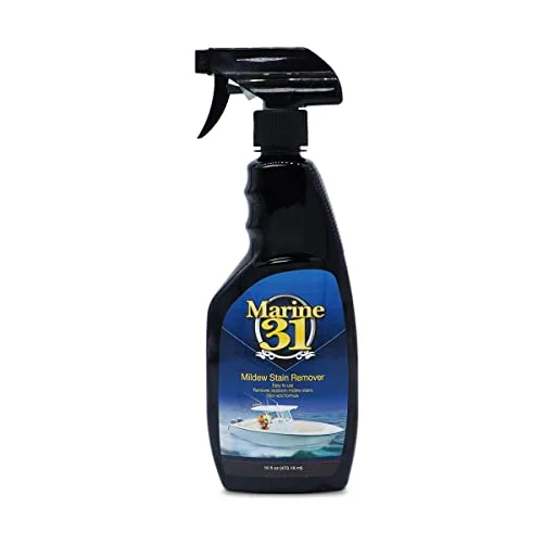 Marine 31 Mildew Stain Remover spray bottle for car upholstery mold and mildew stains