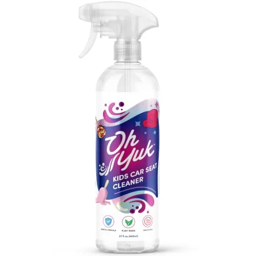 Oh Yuk Kids and Baby Car Seat Cleaner Spray bottle on a white background